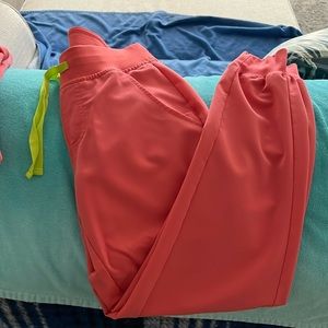 Figs Zamora jogger scrub pants XS coral